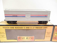 MTH TRAINS- RAILKING 30-7811 AMTRAK SEMI SCALE REEFER CAR - 0/027 - LN- S33