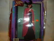 NEW COSTUME HALLOWEEN--SPARKLING RED CAPE-ADULTS -BRAND NEW-MYSTICAL-ONE SZ-L133