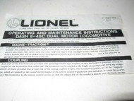 LIONEL INSTRUCTION SHEET- 1988 ROTARY BEACON ACCESSORY - GOOD - H12A
