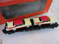 LIONEL 17536 STANDARD "O" ROUTE 66 FLAT CAR WITH 2 LUXURY COOPS-LN- B16