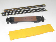 HO TRAINS- PARTS- TWO FLAT CARS- INCOMPLETE - TWO BRASS TRACKS- W79