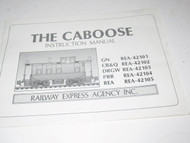 REA TRAINS - THE CABOOSE INSTRUCTIONS - FOLD OUT- GOOD- H79