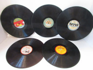 LOT OF 5 RECORD ALBUMS 78 RPM'S AUTRY CHUG CHUG DING DONG BELL RAILROAD L114