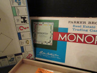 VTG 1961 PARKER BROTHERS MONOPOLY BOARD GAME USED SOLD AS IS PIECES ARE INTACT