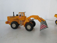 DIECAST/PLASTIC YELLOW FRONT LOADER CONSTRUCTION VEHICLE 6.75"L GREY BUCKET L17