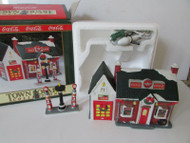 COKE BRAND TOWN SQUARE LIGHTED VILLAGE BLDG FLYING "A" SERVICE STATION MINT