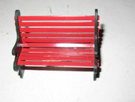 DEPT 56 - RED METAL BENCH - EXC. - 1 1/2" TALL- M25