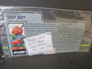 VTG 1989 DEEP SIX (V2) DEEP SEA DIVER FILE CARD MINOR DAMAGE L9