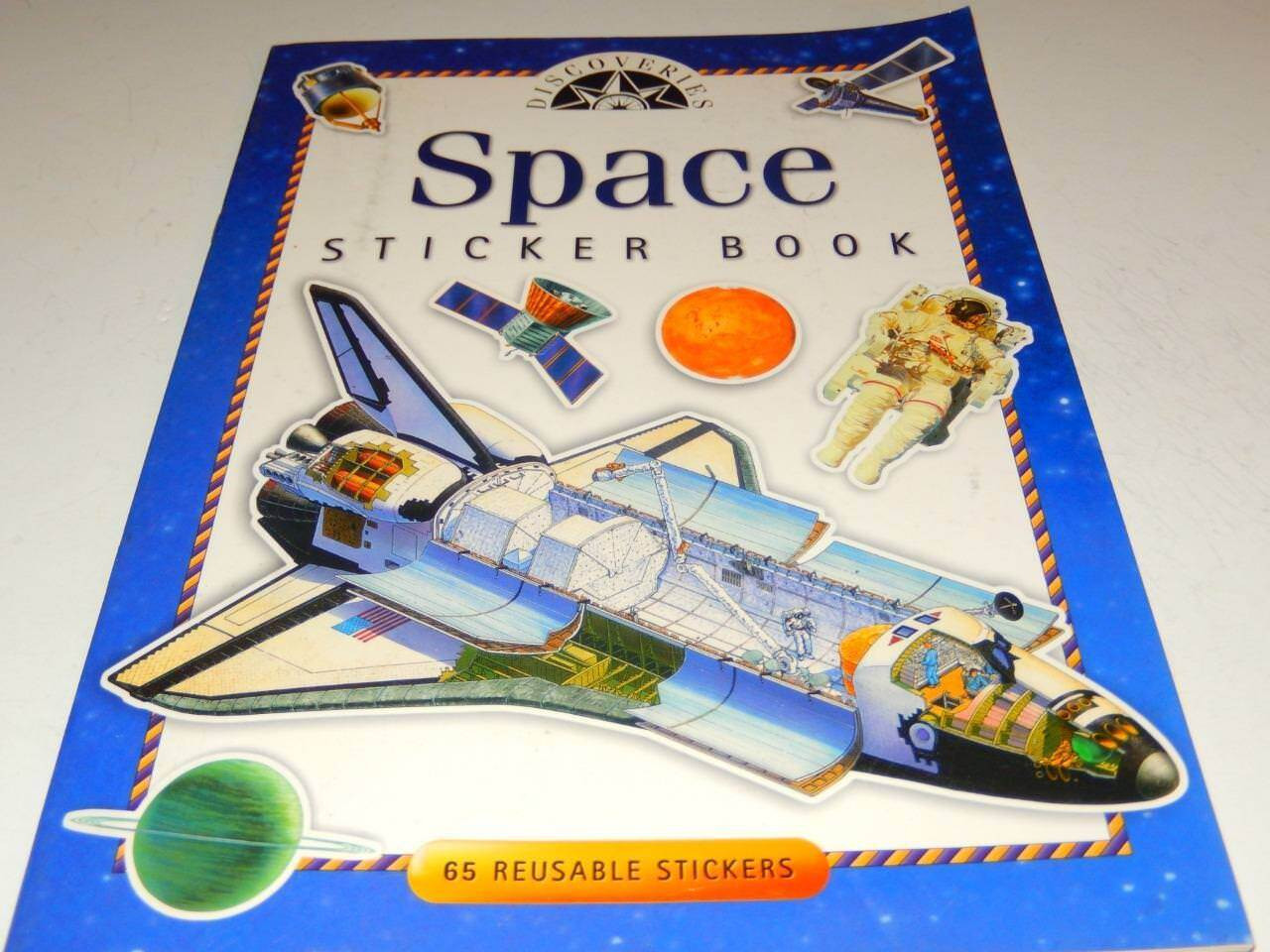 SPACE STICKER BOOK- REUSABLE STICKERS- - GOOD - W15 - The Model