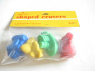NEW TOY CLOSEOUT - HALLMARK TOY SHAPED ERASERS - NEW - W10