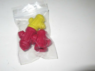 FIRE HYDRANTS - 3 PIECES- APPROX 1" TALL - RUBBER - NEW - H6