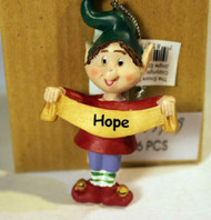 CHRISTMAS ORNAMENTS WHOLESALE- RUSS BERRIE--#13789 - 'HOPE' (6) - NEW -W741