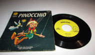 VINTAGE DISNEY COLLECTIBLE- PETER PAN RECORDS 'PINOCCHIO'- 45 RPM RECORD - H41