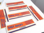 LIONEL - ASSORTED SHELF SIGNS FOR YOUR TRAIN ROOM / DISPLAY- NEW- M52