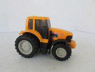 DIECAST FARM TRACTOR YELLOW 4" LONG UNBRANDED PULL BACK VEHICLE L17