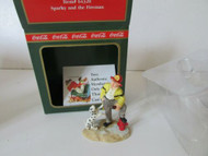COCA COLA BRAND 64320 TOWN SQUARE VILLAGE ACCESSORY HOLIDAY SPARKY & THE FIREMAN