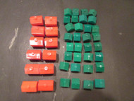 VTG PARKER BROTHERS MONOPOLY BOARD GAME PIECES HOUSES & HOTELS COMPLETE SET