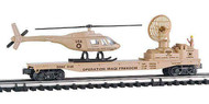 K-LINE TRAINS -K-691-8030 IRAQI FREEDOM FLAT CAR W/HELICOPTER 0/027- BOXED -SH