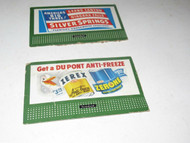 LIONEL POST-WAR - TWO BILLBOARDS NO STANDS ZEREX/SILVER SPRINGS GOOD- 0/027- H14