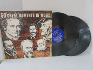 50 GREAT MOMENTS IN MUSIC 2 RECORDS FIDELITY 33GM RECORD ALBUM