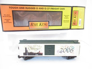 MTH TRAINS RAILKING -30-74258 - 2006 NEW YEAR'S BOXCAR- 0/027- LN- D1B