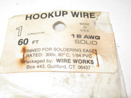 HOOK UP WIRE - RED 1 CONDUCTOR 60 FEET 18 AWG SOLID - NEW - H23