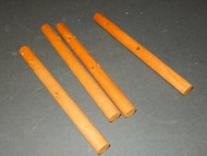 WOODEN LOGS- 6" LONG - FOUR OF THEM W/HOLES - NEW- W46M