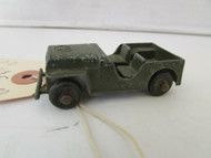 VTG DIECAST METAL GREEN ARMY JEEP 2-1/2" LONG H2