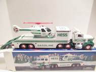 HESS - 1995 - FLATBED TRUCK W/HELICOPTER - NEW IN THE BOX - SH
