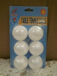 NEW TOY CLOSEOUTS- EACH- MIX & MATCH- PACK OF 6 TABLE TENNIS BALLS- L86