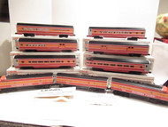 LIONEL SOUTHERN PACIFIC 8260/61/62 F-3 ABA AND 7 ALUMINUM PASSENGER CARS- MINT