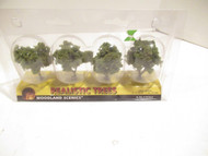 WOODLAND SCENICS- TR1503 - PACKAGE OF 4 LIGHT GREEN TREES - 2-3" -NEW-S21