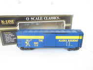 K-LINE TRAINS -K761-1011 ALASKA O SCALE CLASSIC BOXCAR - BOXED - 0/027- B2