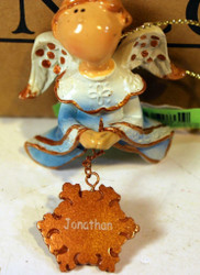 CHRISTMAS ORNAMENTS - WHOLESALE- RUSS BERRIE-#8671 - 3 ANGELS- "JONATHAN"- NEW