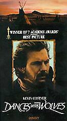 VHS MOVIE- DANCES WITH WOLVES- KEVIN COSTNER- USED- L50