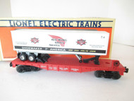 LIONEL 16953 RED WING SHOES FLATCAR W/TRAILER- 0/027- LN- HB1