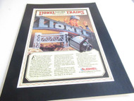 LIONEL PICTURE FOR YOUR TRAIN ROOM- 11 X 14" - LIFT BRIDGE / ZW II- NEW - B7