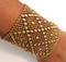  SG Liquid Metal Bracelet 24K Gold Mesh Wide Cuff B26 by Sergio Gutierrez (B26AG)