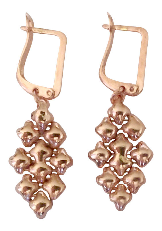 rose gold mesh earrings