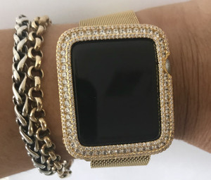 EMJ Series 2,3 Apple Watch Yellow Gold Zirconia Bezel Face Insert 38/ 42 mm