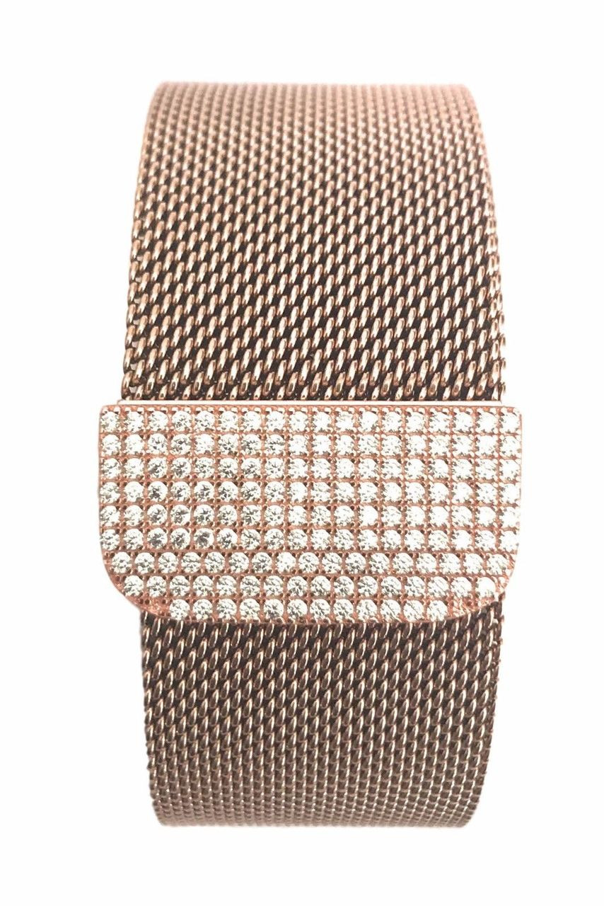 Rose Gold Magnetic Milanese Loop Apple WatchBand (42/44/45/49mm) by DailyObjects