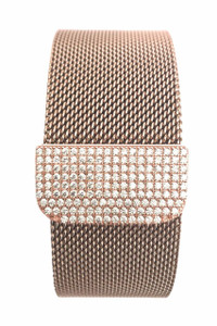 Zirconia Rose Gold Milanese Loop Stainless Steel Band for Apple Watch Series 1,2,3,4,5,6  38/42 mm  40/44 mm