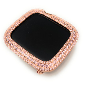 Series 4,5,6, SE EMJ Bling Apple Watch Pink Bezel Face Case &/or Rose Gold Milanese Mesh Band 40/44 mm