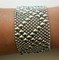Liquid Metal Silver Mesh Cuff Bracelet by Sergio Gutierrez B46
