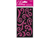 Jolees 426211 Bling Stickers-Pink Puffy Flourish