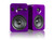 Kanto YUMI Powered Bookshelf Speakers w/Bluetooth 4.0, Gloss Purple