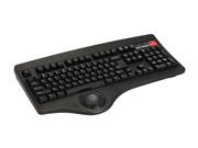 KeyTronic TRACKBALL-U2 Black Wired Keyboard with Integrated Trackball