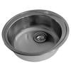 Stainless Steel Round Bar Sink, Single Bowl