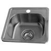 Stainless Steel Bar Sink, Single Bowl with Single-Hole Faucet Drilling