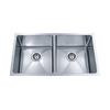 Stainless Steel Undermount Double Bowl Kitchen Sink With Small Radius Corners
